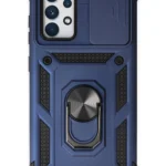 Uray store Samsung Galaxy A72 Kılıf Pars Lens Yüzüklü Silikon - Lacivert