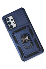 Uray store Samsung Galaxy A72 Kılıf Pars Lens Yüzüklü Silikon - Lacivert - Görsel 3