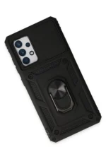 Uray store Samsung Galaxy A72 Kılıf Pars Lens Yüzüklü Silikon - Siyah - Görsel 3