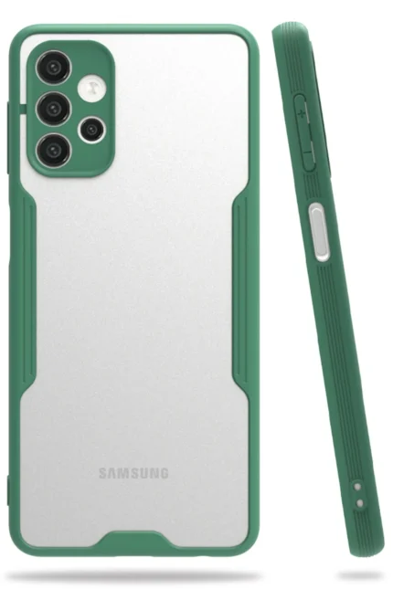 Uray store Samsung Galaxy A72 Kılıf Platin Silikon - Yeşil