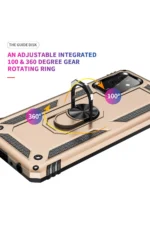 Uray store Samsung Galaxy A72 Kılıf Sofya Yüzüklü Silikon Kapak - Gold - Görsel 5