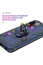 Uray store Samsung Galaxy A72 Kılıf Sofya Yüzüklü Silikon Kapak - Lacivert - Görsel 5
