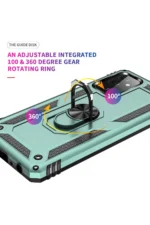 Uray store Samsung Galaxy A72 Kılıf Sofya Yüzüklü Silikon Kapak - Yeşil - Görsel 5