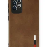 Uray store Samsung Galaxy A73 5G Kılıf Loop Deri Silikon - Kahverengi