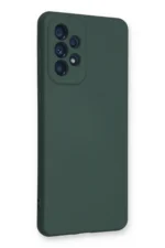 Uray store Samsung Galaxy A73 5G Kılıf Nano içi Kadife Silikon - Koyu Yeşil - Görsel 2
