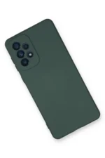 Uray store Samsung Galaxy A73 5G Kılıf Nano içi Kadife Silikon - Koyu Yeşil - Görsel 3