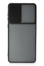 Uray store Samsung Galaxy A73 5G Kılıf Palm Buzlu Kamera Sürgülü Silikon - Siyah - Görsel 2