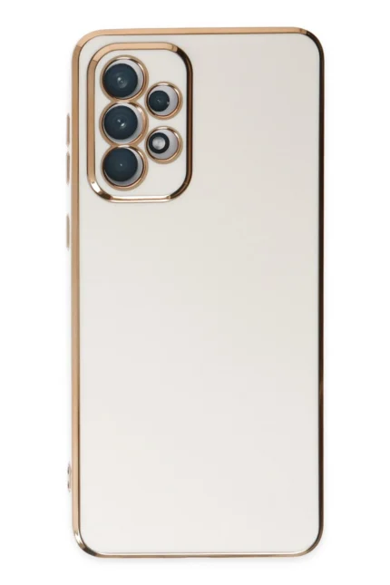 Uray store Samsung Galaxy A73 5G Kılıf Volet Silikon - Beyaz
