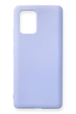 Uray store Samsung Galaxy A91 / S10 Lite Kılıf Nano içi Kadife Silikon - Lila