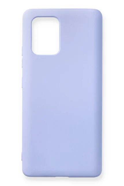 Uray store Samsung Galaxy A91 / S10 Lite Kılıf Nano içi Kadife Silikon - Lila