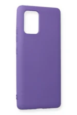 Uray store Samsung Galaxy A91 / S10 Lite Kılıf Nano içi Kadife Silikon - Mor - Görsel 2
