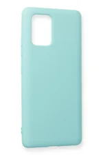 Uray store Samsung Galaxy A91 / S10 Lite Kılıf Nano içi Kadife Silikon - Turkuaz - Görsel 2