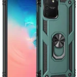 Uray store Samsung Galaxy A91 / S10 Lite Kılıf Sofya Yüzüklü Silikon Kapak - Yeşil