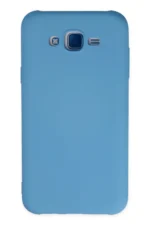 Uray store Samsung Galaxy J7 Kılıf Nano içi Kadife Silikon - Mavi
