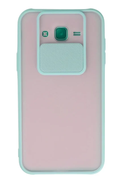 Uray store Samsung Galaxy J7 Kılıf Palm Buzlu Kamera Sürgülü Silikon - Turkuaz