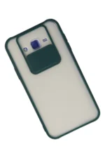 Uray store Samsung Galaxy J7 Kılıf Palm Buzlu Kamera Sürgülü Silikon - Yeşil - Görsel 3