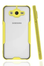 Uray store Samsung Galaxy J7 Kılıf Platin Silikon - Sarı