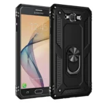 Uray store Samsung Galaxy J7 Kılıf Sofya Yüzüklü Silikon Kapak - Siyah