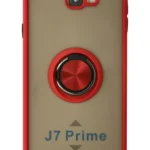 Uray store Samsung Galaxy J7 Prime Kılıf Montreal Yüzüklü Silikon Kapak - Kırmızı