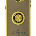 Uray store Samsung Galaxy J7 Prime Kılıf Montreal Yüzüklü Silikon Kapak - Sarı