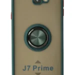 Uray store Samsung Galaxy J7 Prime Kılıf Montreal Yüzüklü Silikon Kapak - Yeşil