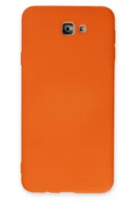 Uray store Samsung Galaxy J7 Prime Kılıf Nano içi Kadife Silikon - Turuncu