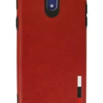 Uray store Samsung Galaxy J7 Pro / J730 Kılıf Loop Deri Silikon - Kırmızı