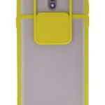 Uray store Samsung Galaxy J7 Pro / J730 Kılıf Palm Buzlu Kamera Sürgülü Silikon - Sarı