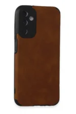 Uray store Samsung Galaxy M14 5G Kılıf Loop Deri Silikon - Kahverengi