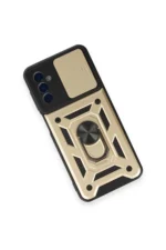 Uray store Samsung Galaxy M14 5G Kılıf Pars Lens Yüzüklü Silikon - Gold - Görsel 4
