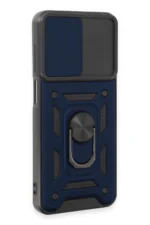Uray store Samsung Galaxy M14 5G Kılıf Pars Lens Yüzüklü Silikon - Lacivert - Görsel 2