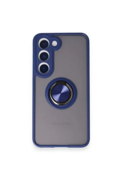Uray store Samsung Galaxy M15 Kılıf Montreal Yüzüklü Silikon Kapak - Lacivert