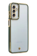Uray store Samsung Galaxy M23 Kılıf Liva Lens Silikon - Yeşil
