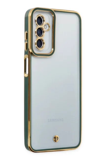 Uray store Samsung Galaxy M23 Kılıf Liva Lens Silikon - Yeşil