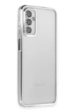 Uray store Samsung Galaxy M23 Kılıf Razer Lensli Silikon - Gümüş