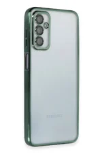 Uray store Samsung Galaxy M23 Kılıf Razer Lensli Silikon - Yeşil