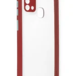 Uray store Samsung Galaxy M31 Kılıf Miami Şeffaf Silikon - Fuşya