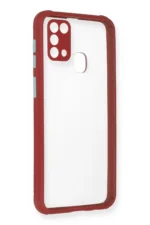Uray store Samsung Galaxy M31 Kılıf Miami Şeffaf Silikon - Fuşya