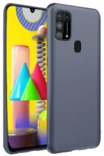 Uray store Samsung Galaxy M31 Kılıf Nano içi Kadife Silikon - Gri