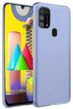 Uray store Samsung Galaxy M31 Kılıf Nano içi Kadife Silikon - Lila