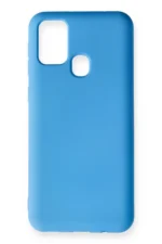 Uray store Samsung Galaxy M31 Kılıf Nano içi Kadife Silikon - Mavi - Görsel 2