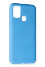 Uray store Samsung Galaxy M31 Kılıf Nano içi Kadife Silikon - Mavi - Görsel 3