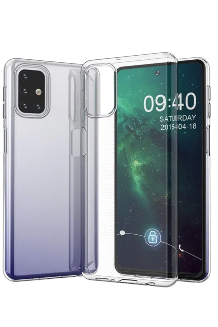 Uray store Samsung Galaxy M31S Kılıf Lüx Şeffaf Silikon