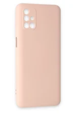 Uray store Samsung Galaxy M31S Kılıf Nano içi Kadife Silikon - Pudra - Görsel 2