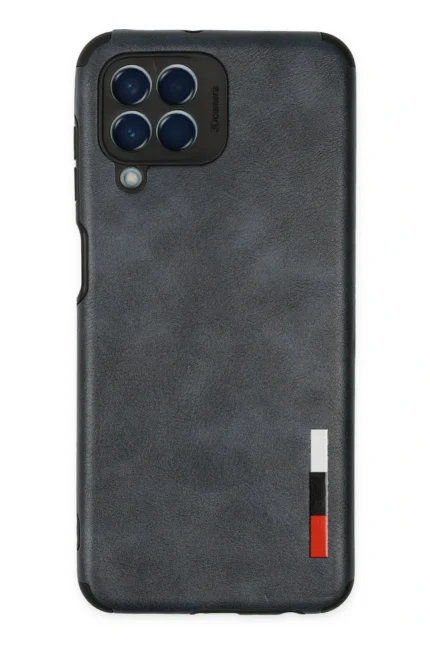 Uray store Samsung Galaxy M33 Kılıf Loop Deri Silikon - Lacivert