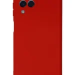 Uray store Samsung Galaxy M33 Kılıf Nano içi Kadife Silikon - Kırmızı