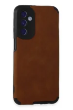 Uray store Samsung Galaxy M34 5G Kılıf Loop Deri Silikon - Kahverengi