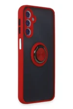 Uray store Samsung Galaxy M34 5G Kılıf Montreal Yüzüklü Silikon Kapak - Kırmızı - Görsel 2