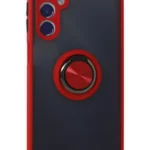 Uray store Samsung Galaxy M34 5G Kılıf Montreal Yüzüklü Silikon Kapak - Kırmızı