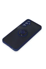 Uray store Samsung Galaxy M34 5G Kılıf Montreal Yüzüklü Silikon Kapak - Lacivert - Görsel 4